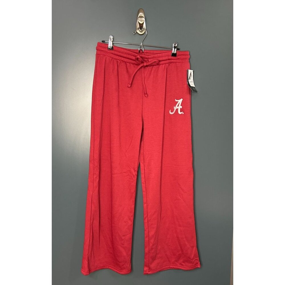 NWT Alabama Crimson Tide Women's Medium Fleece Lounge Pants Red Embroidered Logo